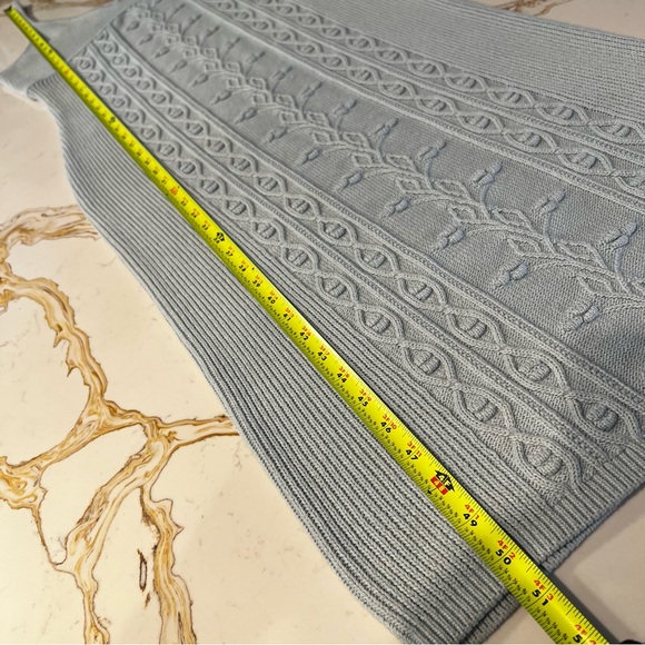 Reformation Natale cotton sweater dress powder blue - Picture 8 of 12